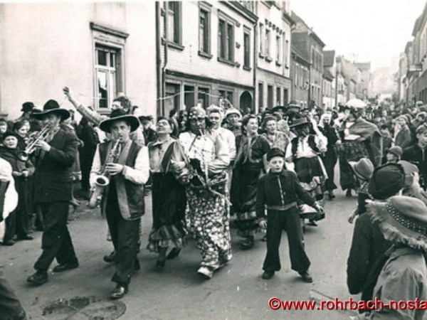 Faasenacht in den 50er und 60er Jahren in&nbsp;Rohrbach