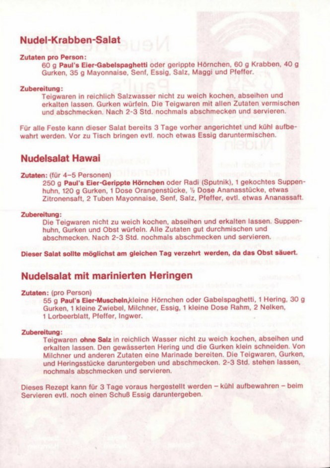 Nudelsalat mit Krabben