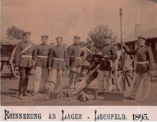 1893 - Jakob Jacob (rechts im Bild) beim Militär in Lager Lechfeld