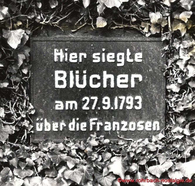 Gedenkstein am Franzosenkopf (am Köppchen) in der Nähe der Christuskirche