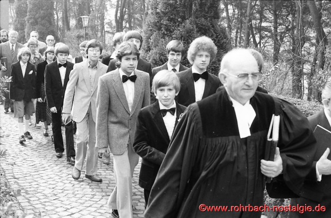 1980 Konfirmation in Rohrbach mit Pfarrer Rembe