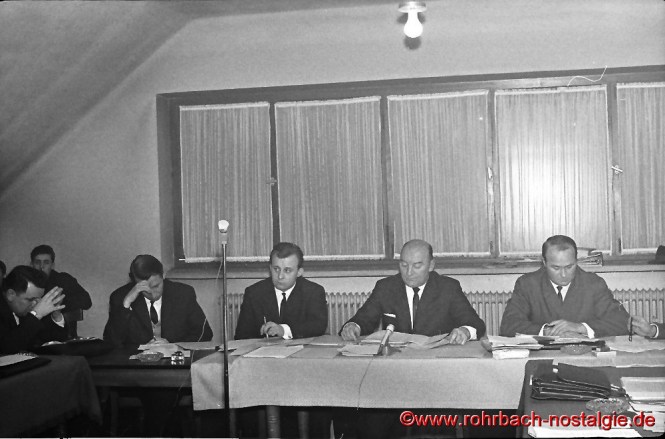 1965 Gemeinderatssitzung im Feuerwehrgerätehaus