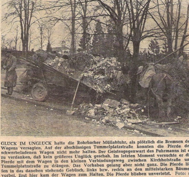 1964 Unfall beim Befahren der Tummelplatzstraße
