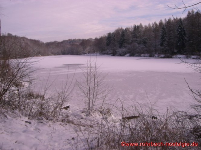 Zugefrorener Weiher