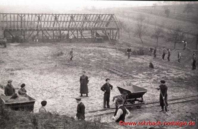 Um 1937 Bau eines Schießstandes am Mühlenwäldchen