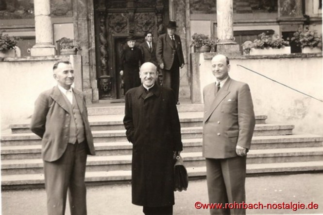 1954 - Pfarrer Johannes Drauden, mit Nikolaus Becker und Alois Ewerle in Maria Einsiedeln