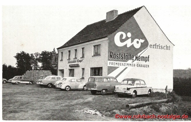 Das Gasthaus Kempf in den 50er Jahren (früherer Standort des Gasthauses Fronspach)