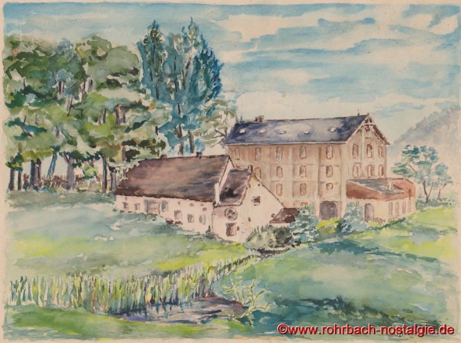 Ein Gemälde des Rohrbacher Hobbymalers Johann Rohe von der Rohrbacher Mühle