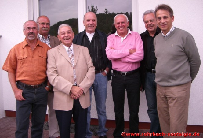 2008 Immer wieder gern gesehen im Kreis seiner ehemaligen Schüler. Hier bei einem Grillfest mit Lothar Burkhart, Josef Bayer, Gerd Michaeli, Horst Diehl, Egon Wittmer und Karl Abel