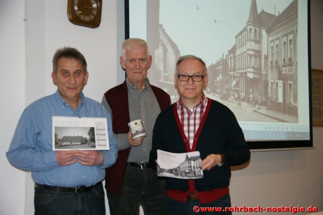 Das Kalenderteam der Rohrbacher Heimatfreunde Karl Abel, Walter Gehring und Walter Jacob