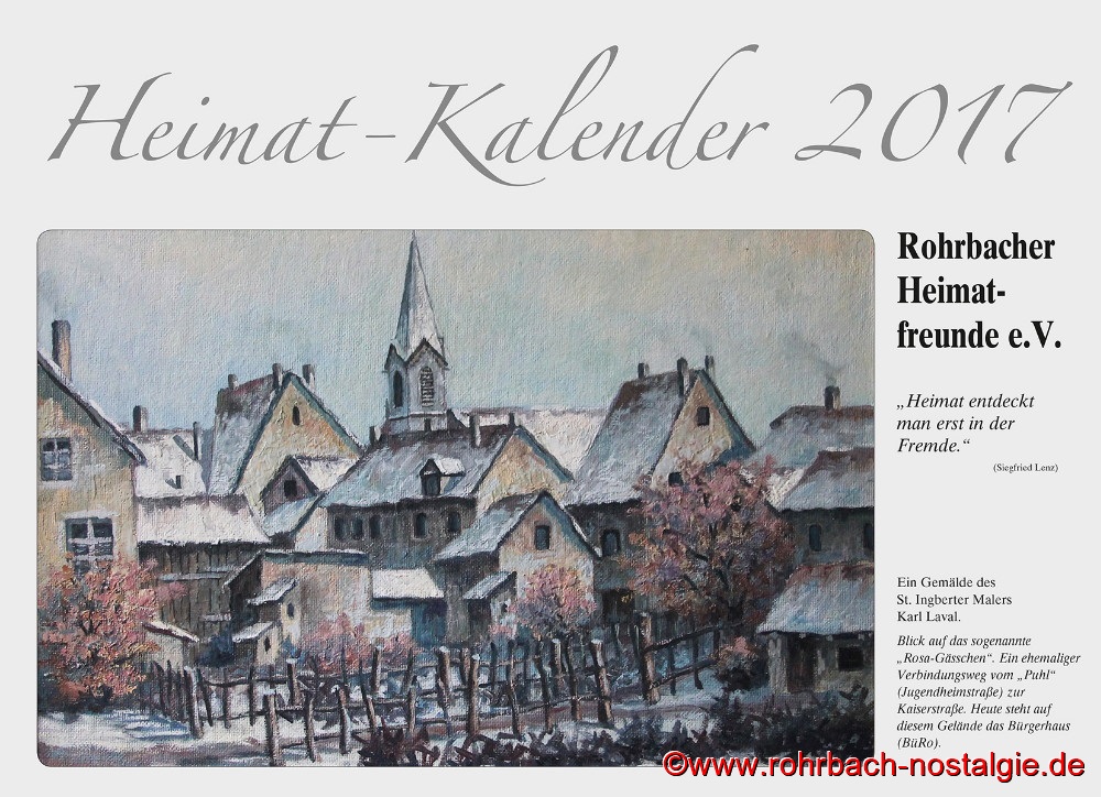 Alle Jahre wieder – Die Rohrbacher Heimatfreunde präsentieren den Heimatkalender&nbsp;2017