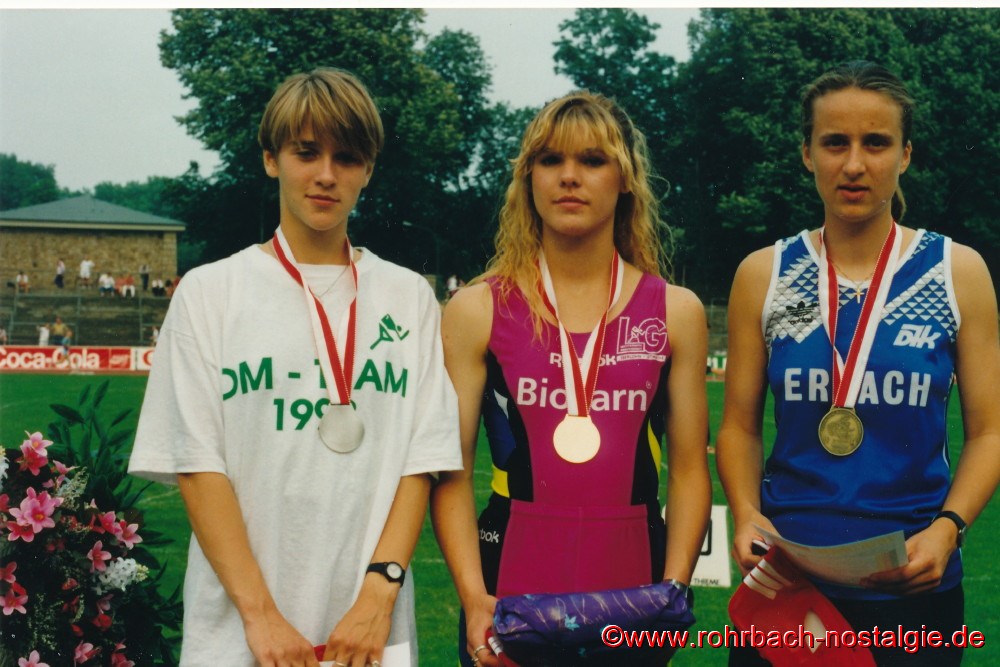 03. Juli 1993: Sandra Abel gwinnt bei den Deutschen Jugendmeisterschaften im Stadion Rote Erde in Dortmund